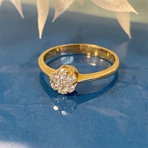 Flora Ersatz-Diamantring aus 14 Karat Gold von Nuran 0,23-0,75 Karat
